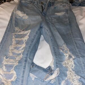 American Eagle ripped skinny jeans